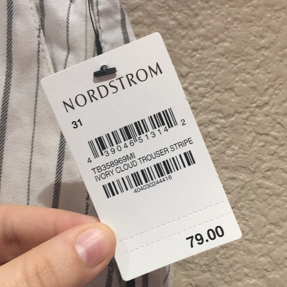 Treasure & Bond Crop Wide Leg Striped Trouser Pant - Picture 6 of 8